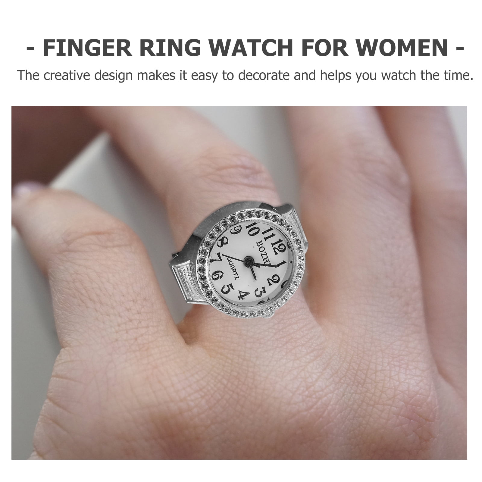 1pc Creative Ring Watch Pretty Finger Watch Practical Finger Ring Watch