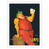 Cruz del Campo Brewery Beers - Seville Spain - Vintage Advertising Poster by Leonetto Cappiello c.1906 - Fine Art Matte Paper Print (Unframed) 24x32in