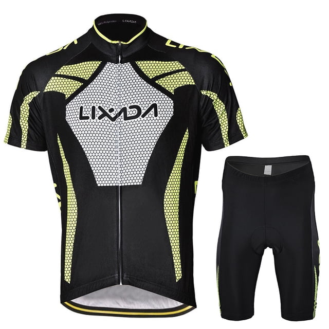 Tignapoo Breathable Quick-Dry Cycling Jersey & Shorts Set with Padded Comfort, EU Size XL, Polyester-Spandex Blend for Enhanced Fit and Performance