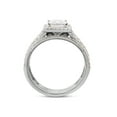 thumbnail image 5 of AFFY 1.50CT Princess & Round Moissanite Diamond Halo Bridal Ring Set in 10K Solid White Gold-4, 5 of 8