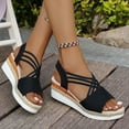 thumbnail image 4 of WILLBEST Sandalias De Playa Para Mujer, Cómodas Sandalias Casuales Para Mujer, Para Verano, Playa, Caminar, Vacaciones, Trajes Con Tacón Medio, Punta Abierta, Diseño, 4 of 8