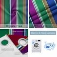 thumbnail image 4 of Mexican Style Blackout Curtains for Bedroom/Living Room, Thermal Insulated Kitchen Curtains, Colorful Mexico Stripes Purple Yellow Green Grommet Darkening Window Treatment Drapes 52"x63"x2, 4 of 8