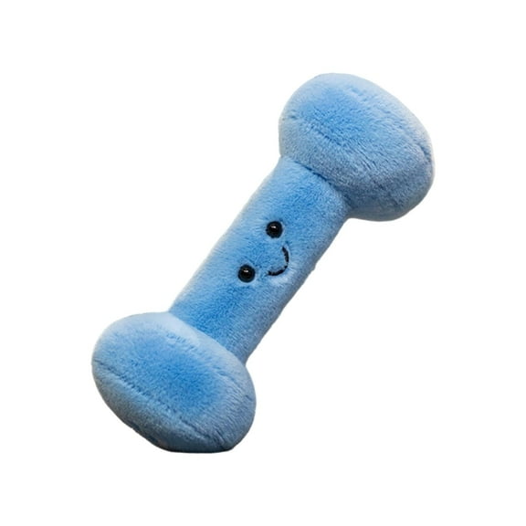 Soft Plush Dumbbell Shape Throw Pillow Toy For Newborns Infant Sensory Development Safe Gift Mystic Blue