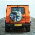 thumbnail image 6 of Sikiie Fantasy Treehouse Planet Scene PVC Leather Spare Tire Wheel Cover Spare Tire Cover, for Car Truck SUV Camper Trailer Universal Fit(14-17in)-17 inch, 6 of 6
