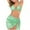 Green, variant on Lilgiuy Women Charming With Chest Pad Without Underwire Printed Halterneck Split Bikini Three Piece Swimsuit Cover Ups Maxi Beach Clothes