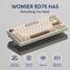 thumbnail image 2 of Womier RD75 Pro Beige 3 modos junta RGB Teclado mecánico de liberación rápida QMK a través de teclado de aluminio teclado para juegos de intercambio en caliente, 2 of 5