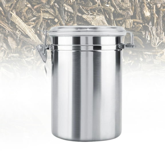 GOOHOCHY 1062 ML Airtight Stainless Steel Storage Jars for Coffee Beans and More