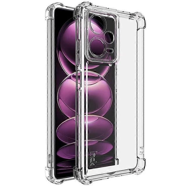 IMAK UX-4 Series For Xiaomi Redmi Note 12 Pro 5G Case Straight Frame Four Corner Shockproof Clear TP