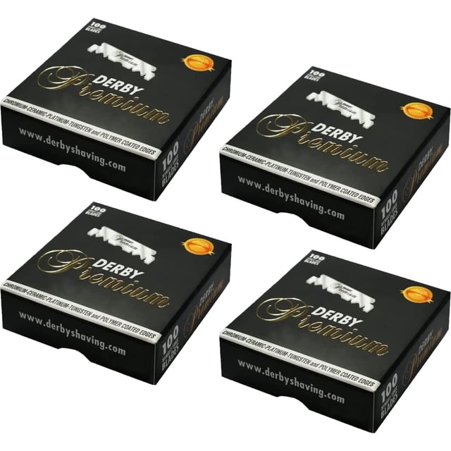Cuchillas de afeitar Derby Premium de un solo filo ultra afiladas (4)