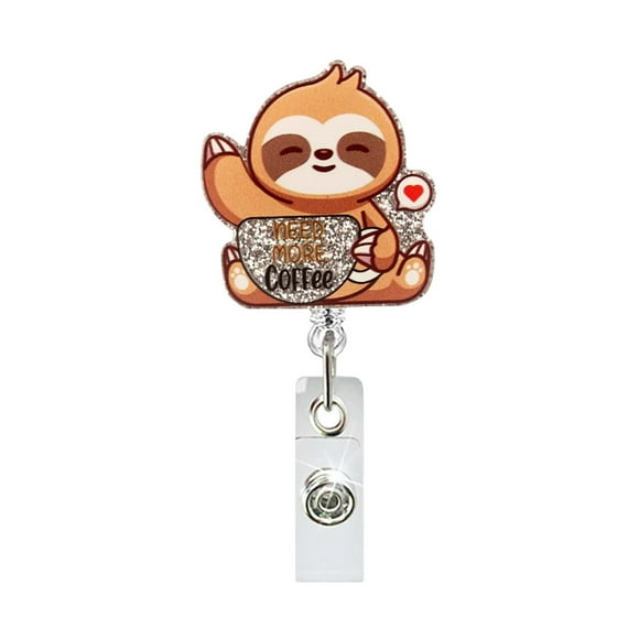 Enrouleur d'Insigne Drôle et Mignon avec Fermeture à Pince pour le Travail et les Étudiants - Design de Dessin Animé pour Médecins, Enseignants et Diplômés