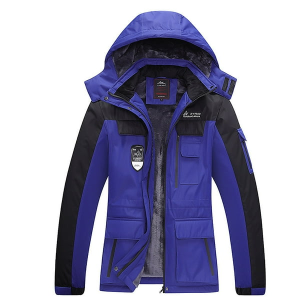Ropa de invierno con forro polar grueso y acolchado de algodón para parejas, resistente al viento, impermeable, de talla grande, cálida y resistente al frío, para hombres y mujeres