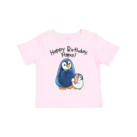 

Inktastic Happy Birthday Papa!- Cute Penguins Gift Toddler Boy or Toddler Girl T-Shirt