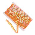thumbnail image 4 of 13m Sequins Paillette Ribbon Trim Braid Trim Lace Embellishments Sequins String DIY Sewing Clothing Orange, 4 of 8