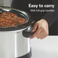 thumbnail image 5 of Hamilton Beach 8 Qt Programmable Slow Cooker, Stoneware Crock with Removable Pot, Stainless Steel, 5 of 8