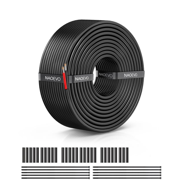 Cable eléctrico NAOEVO, calibre 20, 2 conductores, 20 AWG, 15 m