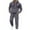 Grey*, variant on RUTAYY Men's Outfits Solid Color Loose Fit Long Sleeve with Zipper Tops and Pants Spring Winter Everyday Wear Classic Chic Sets