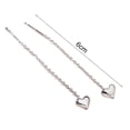 thumbnail image 5 of harmtty 1 Pair Piercing Temperament Lightweight Lady Earrings Small Heart Long Tassel Drop Earrings Jewelry Accessories, 5 of 7