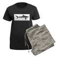 thumbnail image 5 of CafePress - Whitetip Shark Women's Dark Pajamas - Women's Short Sleeve Print T-Shirt and Pants Dark Cotton Pajama Set, 5 of 7