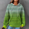 thumbnail image 2 of REUFTI Women'S 2024 Winter Hooded Sweatshirt Loose Casual Striped Print Round Neck Hooded Long Sleeve Sweatshirt,Sweatshirts For Women,Winter And Autumn Hoodies,Essentials Hoodie,Soft Fabric, 2 of 5