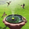 thumbnail image 5 of Fuente solar para pájaros, fuente solar flotante en forma de hoja de loto de 6 V 1 W con boquillas, para piscina, estanque, jardín, patio ER, 5 of 5