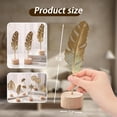 thumbnail image 5 of Wrongduck Gold Leaf Home Decor Set, 3PCS Metal Botanical Sculptures with Wooden Base, Modern Artistic Shelf Statues for Living Room Office Decor, 5 of 10