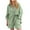 Mint Green., variant on Bixock Women's 2 Piece Casual Set,Short Sleeve Shirt Shorts Outfits,Lapel Collar Long Sleeve Top Linen Solid Outfit Set