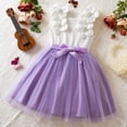 thumbnail image 2 of Zanarzt Kids Dress Toddler Girls Tulle Summer Sleeveless Baby Girls Tutu Princess Party Casual Dress Purple,5-6 Years, 2 of 8