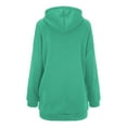 thumbnail image 4 of Xudanell Womens Zip up Hoodie Solid Color Pullover Long Sweatshirt for Women Hooded Jacket Woman Clothing Fashion Green XXXXL, 4 of 6