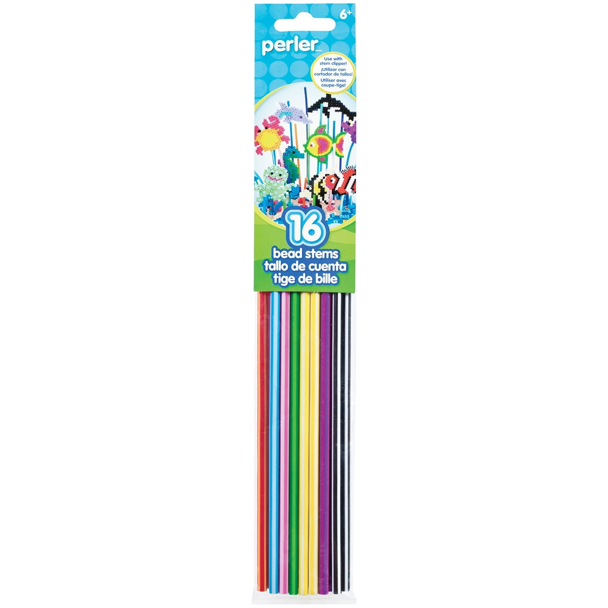 Perler Stem Beads Striped 16-Pack Perler Stem Beads Striped 16-Pack