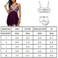 thumbnail image 2 of Womens Two Piece Mesh Print Tummy Control Swimdress Tankini Swimsuit, 2 of 7