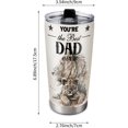 thumbnail image 2 of Dad tumbler gift, Double-sided printing tumbler cup gifts for Dad, for Father, with sealing BPA-free lid, anti-scald food grade stainless steel tumbler gifts, 2 of 6