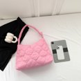 thumbnail image 2 of (Doblado Por La Mitad para Caber en El Embalaje) 8063 Moderno Versátil Acolchado Hilo Bordar Ropa Algodón Bolso Un Hombro Gran Capacidad para Mujer (rosa) Rosa, 2 of 9