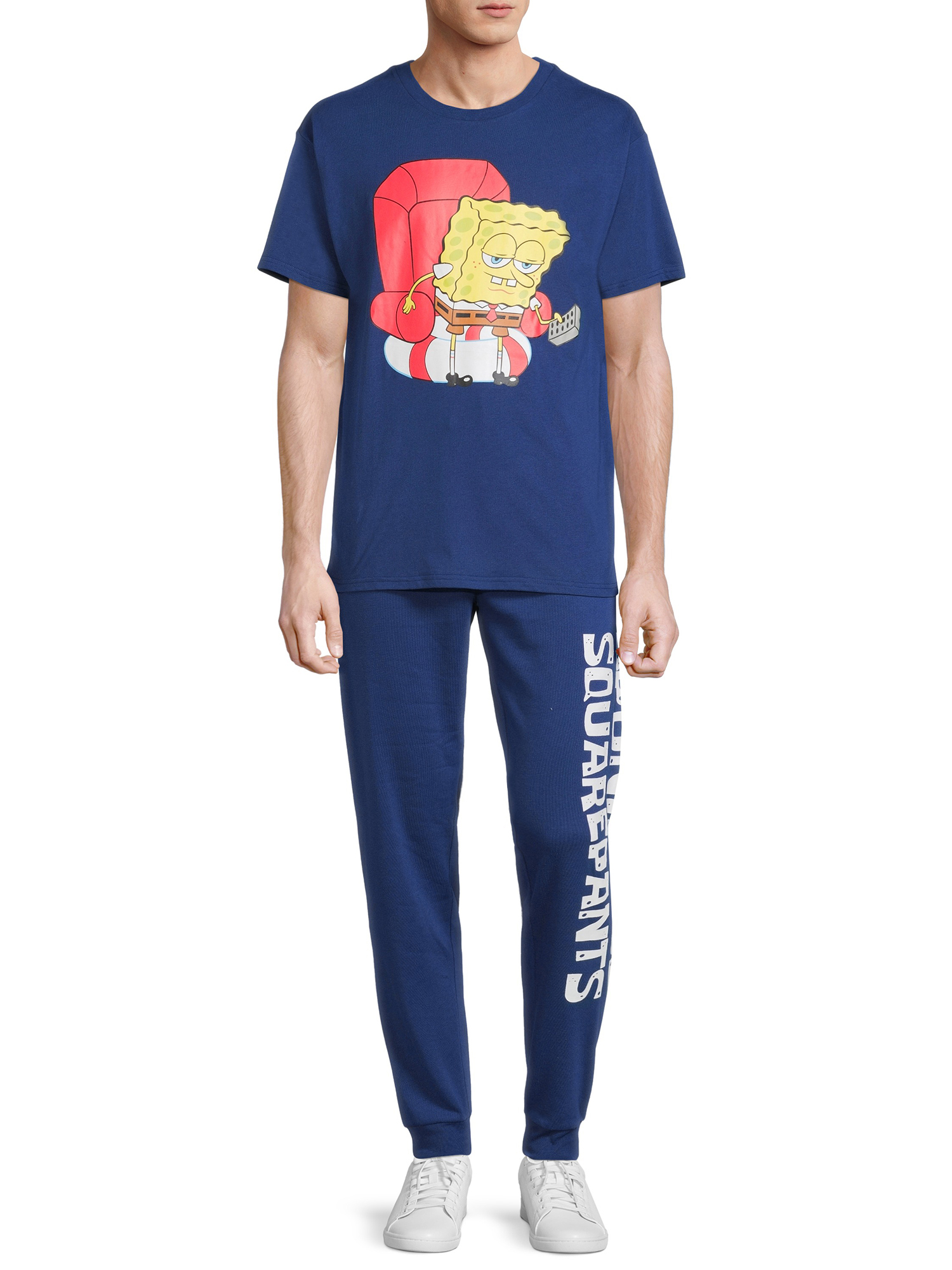 SpongeBob SquarePants Men's & Big Men's Short Sleeve Graphic T-Shirt & Jogger Sweatpants, 2-Piece Set, Sizes S-2X Men's Space Jam Graphic Tee & Sweatpants - image 2 of 5