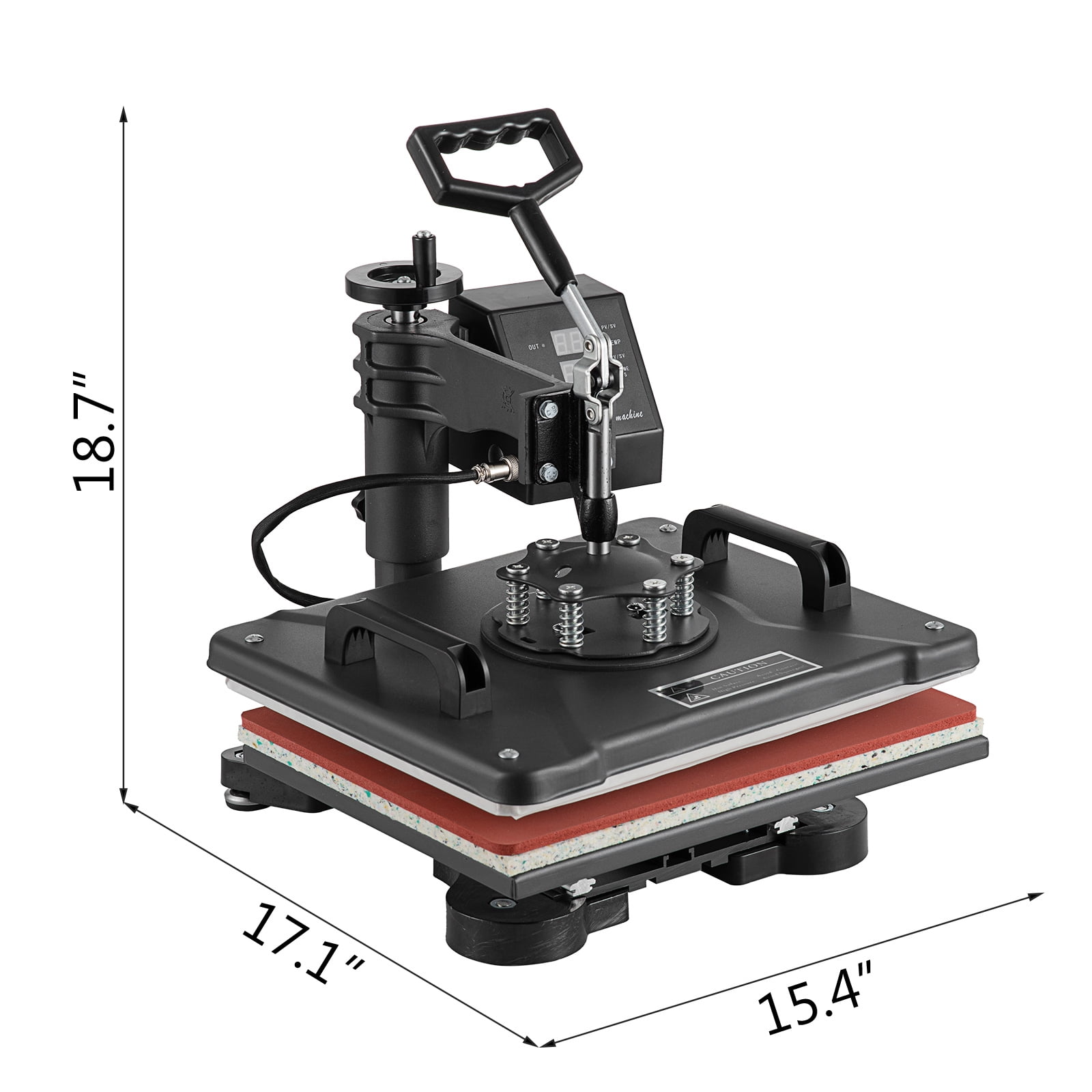 SHZOND 5 in 1 Heat Press Machine 12x15 inch Multifunctional Transfer Sublimation Heat Press for T-shirts Hat Mug Plate