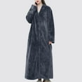 thumbnail image 5 of FDGIU Cozy Fleece Bathrobe for Women, Long Robe with Belt, Plush Flannel House Coat for Women Plus Size, 5 of 6