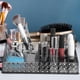 thumbnail image 5 of GOOHOCHY Organizador de maquillaje de tocador, contenedor de algodón acrílico redondo, organizador de baño dividido, contenedores para cosméticos, brochas de maquillaje, soporte para lápiz labial, 5 of 8