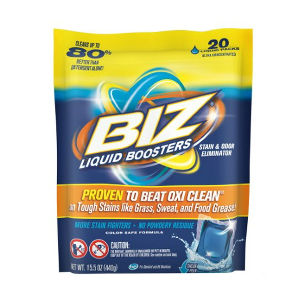 Biz Liquid Boosters Stain and Odor Eliminator, 20 Loads