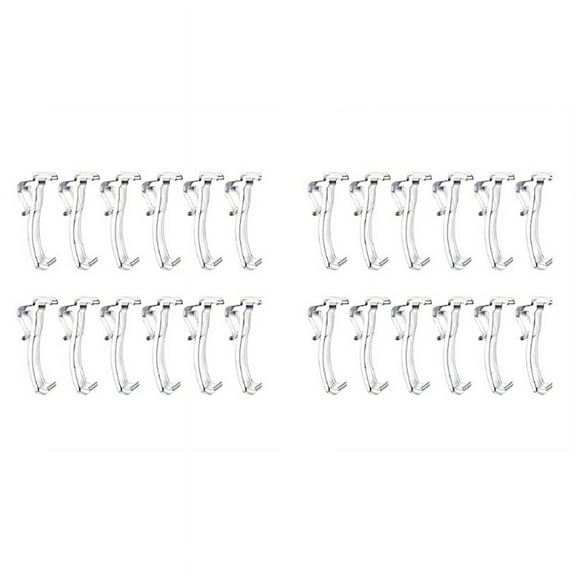 2.5 Inch Valance Clips Window Blind Clips Clear Plastic Valance Retainer Holder Hidden Valance Clips(24 Pieces)