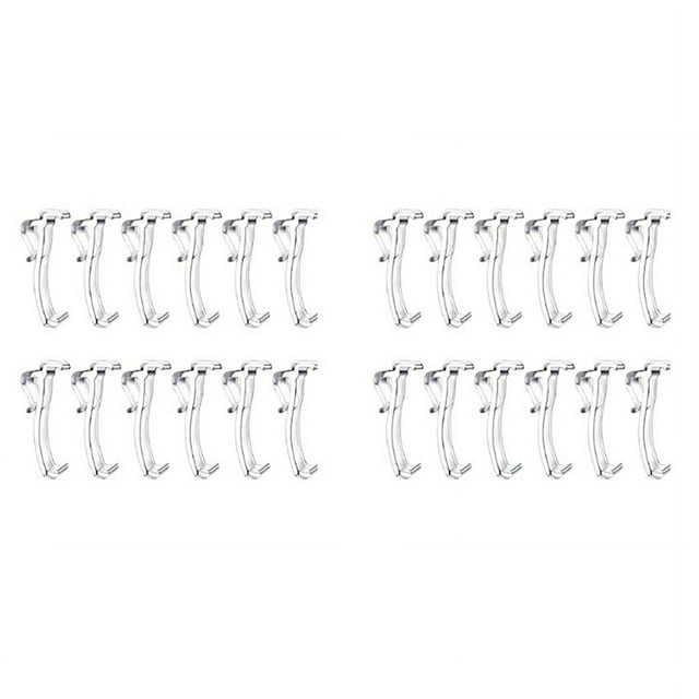 2.5 Inch Valance Clips Window Blind Clips Clear Plastic Valance Retainer Holder Hidden Valance Clips(24 Pieces)
