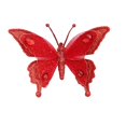 thumbnail image 2 of Clearance Under $2 Red Butterfly Ornament, 3D Glitter Gem Hanging Decor, 1PC, 16.5x12.5cm, Tree Wreath, Red (D), 2 of 5