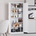 thumbnail image 2 of SISESOL White Metal Storage Storage Cabinet with 5 Adjustable Shelves,Metal Cabinet with Locking Doors,71" Lockable Cabinets with Lock,Steel Pantry Closet Locker for Home,Office,Garage,Kitchen,Shop, 2 of 11