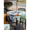 thumbnail image 4 of Easter Outdoor Tablecloth - 54x54 Inch Square Dining Table Cover, Spring Rabbit Botanical Carrots Green Wooden Grain Waterproof Outdoor Table Cloth with Umbrella Hole & Zipper for Picnic/Patio/Party, 4 of 7
