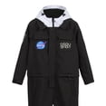 thumbnail image 2 of Trajes de esquí para niños Mono de nieve cálido de invierno para niñas y niños (150) Negro Trajes de esquí para niños, 2 of 7