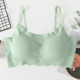 thumbnail image 2 of SMihono Bralettes for Women Adjustable Straps Bralette Padded Seamless Workout Bralette Comfort Cami Tank Everyday Basic Bra Green M, 2 of 4