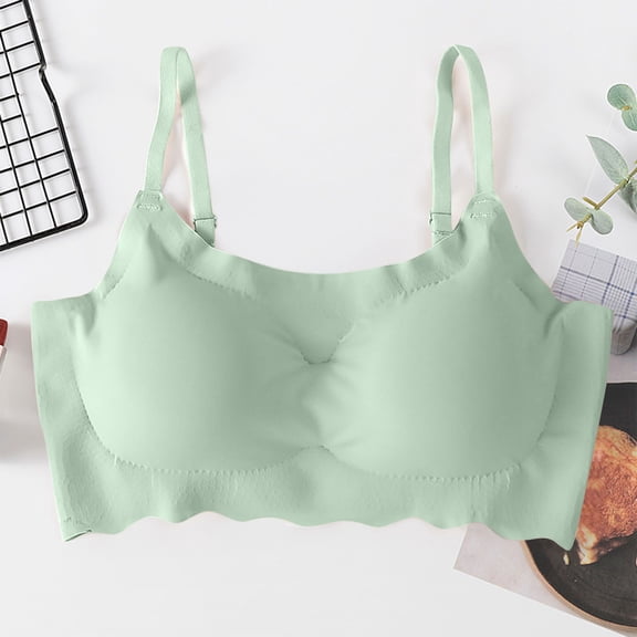XUNKUSGA Bralettes for Women No Underwire Buttery Bralettes for Women Solid Color Comfortable Women's Bras for Everyday Wear with Removable Pads S-2XL