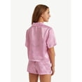 thumbnail image 2 of Justice Girls Short Sleeve Button Top and Shorts Pajama Set, 2-Piece, Sizes 5-18, 2 of 4