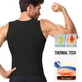 thumbnail image 5 of LALAMELON Sauna Vest for Men Waist Trainer Vest with Zipper Workout Sauna Suit with Adjustable Waist Trimmer Belt, 5 of 6