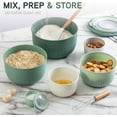 thumbnail image 3 of COOK WITH COLOR Meal Prep Containers Wide Mixing Bowls Food Storage Containers with Lids, Sage Deep 12 Pcs, 3 of 7