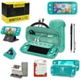 thumbnail image 1 of Switch Lite Accessories Bundle, Kit with Carrying Case,TPU Case Cover with Screen Protector,Charging Dock,Playstand, Game Case, USB Cable, Stylus,Thumb Grip Caps for Nintendo Switch Lite (Turquoise), 1 of 4