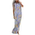 thumbnail image 1 of Vestido de Verano Casual Mujer Moda Europea Suelta Contraste Irregular Doblado Vestido Suspendido para Fiestas, 1 of 6